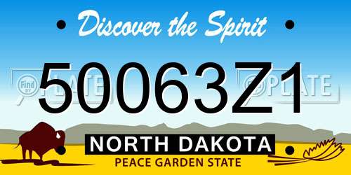 50063Z1 North Dakota License Plate