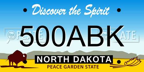 500ABK North Dakota License Plate