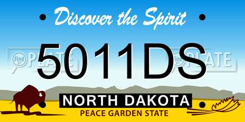 5011DS North Dakota License Plate
