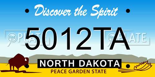 5012TA North Dakota License Plate