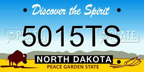 5015TS North Dakota License Plate
