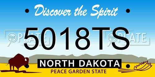 5018TS North Dakota License Plate