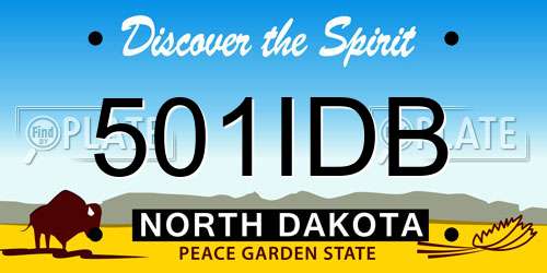 501IDB North Dakota License Plate