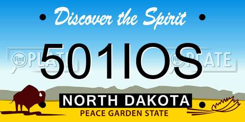 501IOS North Dakota License Plate