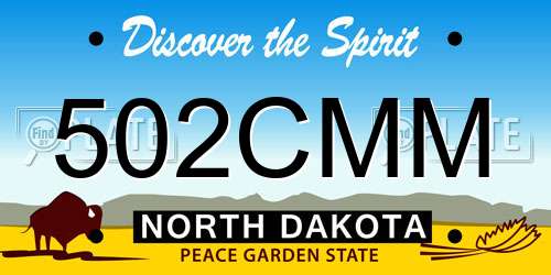 502CMM North Dakota License Plate