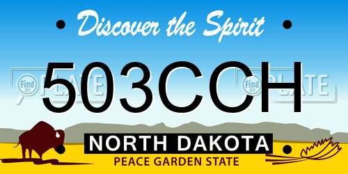 503CCH North Dakota License Plate