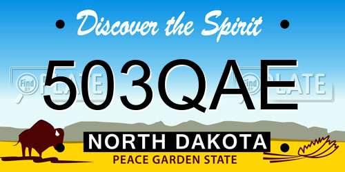 503QAE North Dakota License Plate