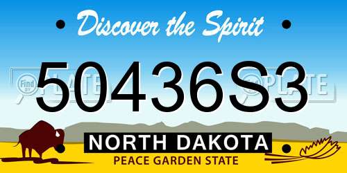 50436S3 North Dakota License Plate