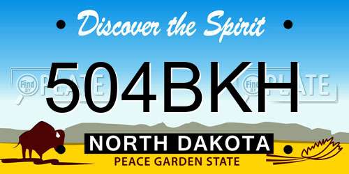 504BKH North Dakota License Plate