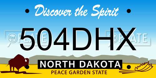 504DHX North Dakota License Plate