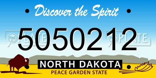5050212 North Dakota License Plate
