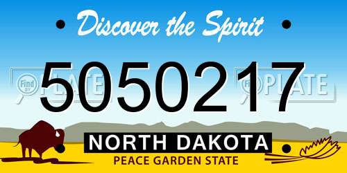 5050217 North Dakota License Plate