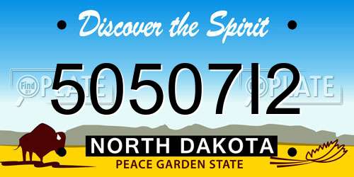 50507I2 North Dakota License Plate