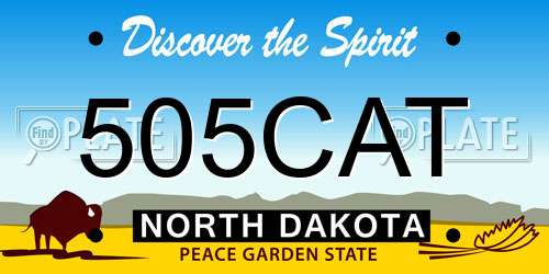 505CAT North Dakota License Plate