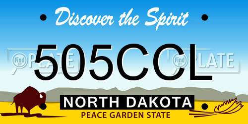 505CCL North Dakota License Plate