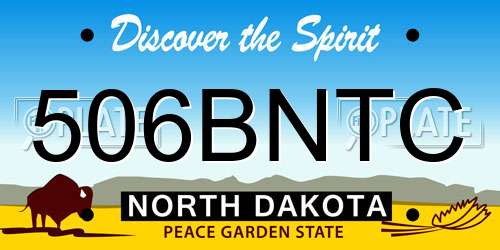 506BNTC North Dakota License Plate