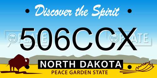506CCX North Dakota License Plate