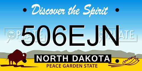 506EJN North Dakota License Plate