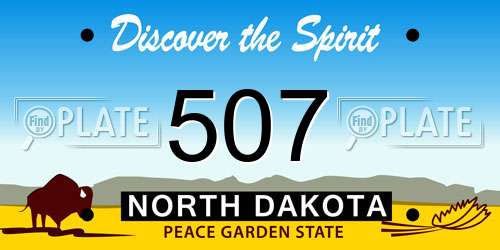 507 North Dakota License Plate
