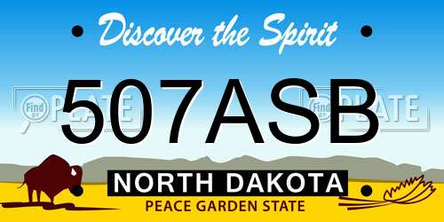 507ASB North Dakota License Plate