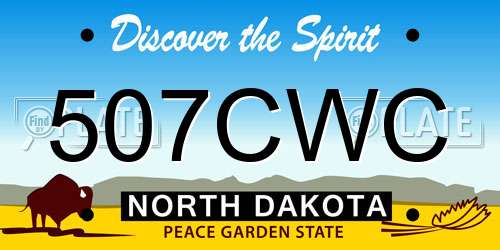507CWC North Dakota License Plate