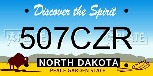 507CZR North Dakota License Plate