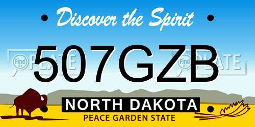507GZB North Dakota License Plate