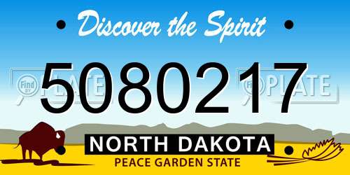 5080217 North Dakota License Plate