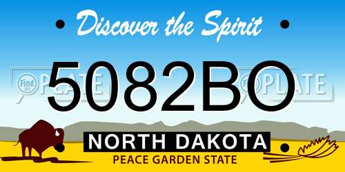 5082BO North Dakota License Plate