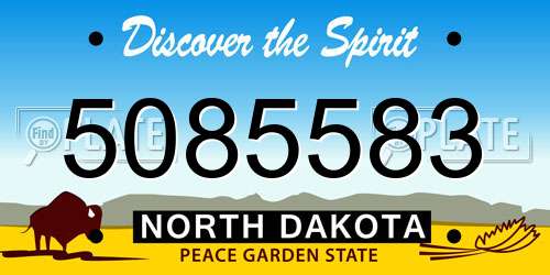5085583 North Dakota License Plate