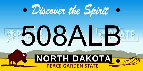 508ALB North Dakota License Plate
