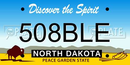 508BLE North Dakota License Plate