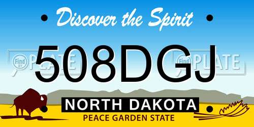 508DGJ North Dakota License Plate