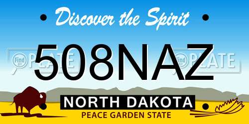 508NAZ North Dakota License Plate