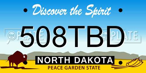 508TBD North Dakota License Plate