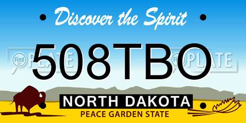 508TBO North Dakota License Plate