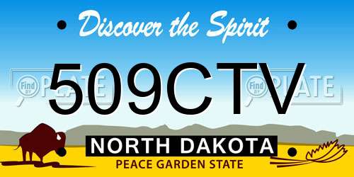 509CTV North Dakota License Plate