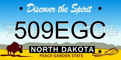 509EGC North Dakota License Plate