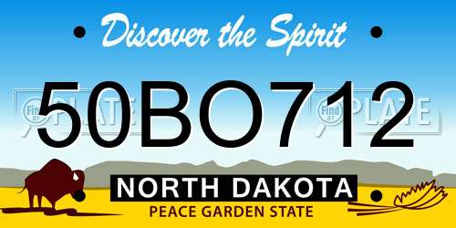 50BO712 North Dakota License Plate