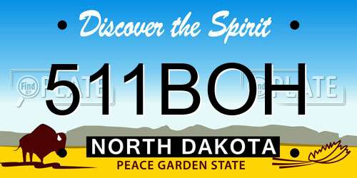 511BOH North Dakota License Plate