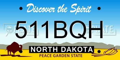 511BQH North Dakota License Plate