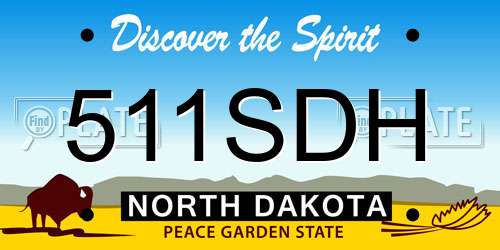 511SDH North Dakota License Plate