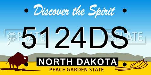5124DS North Dakota License Plate