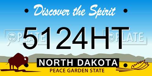 5124HT North Dakota License Plate