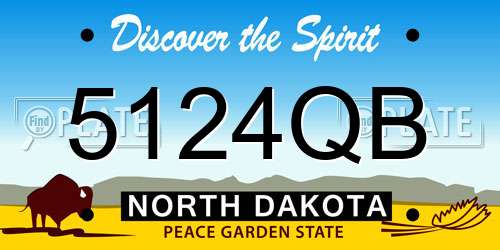 5124QB North Dakota License Plate