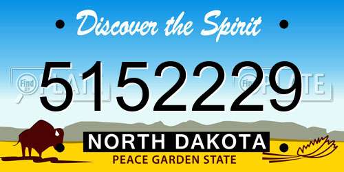 5152229 North Dakota License Plate