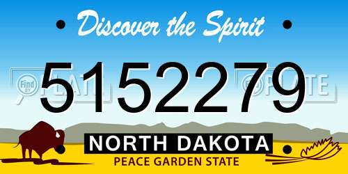 5152279 North Dakota License Plate