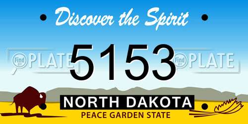 5153 North Dakota License Plate