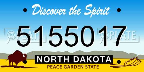 5155017 North Dakota License Plate