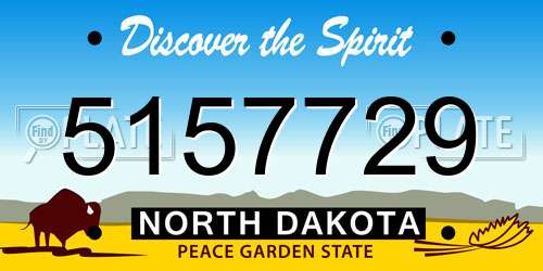5157729 North Dakota License Plate